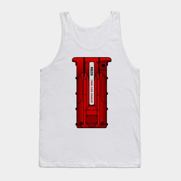 Red RB26 Tank Top by turboosted